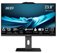 MSI Pro AP242P 14M AiO 23,8" FHD(1920x1080)IPS AG Non-touch, Core i3-14100 (3.5GHz), 8Gb DDR5 (1x8Gb),256GB SSD, Intel UHD,WiFi,BT,camera,WirelessKB&mouse Eng/Rus,noOS,1y w-ty,Black