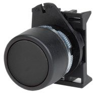 Головка кнопки плоская без фиксации, черная