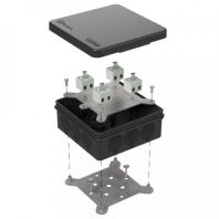 Коробка огнестойкая для о/п двухкомпонентная 60-0303-FR2.5-8 Е15-Е120 RAL9005 100х100х40 (16 шт/кор)