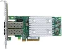 Qlogic QLE2692 16Gb Dual Port FC HBA, x8 PCIe, SR LC multi-mode optic, LP + FH, transivers included