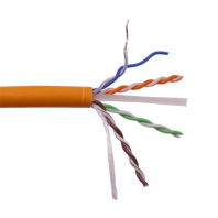 Кабель LANMASTER U/UTP, 4 пары, Кат. 6, с перегородкой, 550Mhz, LSZH, нг(A)-HF, оранжевый, 305 м