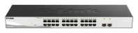 D-Link Smart  L2 Switch 24х1000Base-T, 2х1000Base-X SFP, Compact CLI