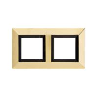 Рамка из металла 2 поста (4 мод.), Avanti, золотая