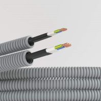 Электротруба ПВХ гибкая гофр. д.20мм, цвет серый, с кабелем ВВГ-Пнг(А)-LS3х1,5мм² Конкорд, 100м