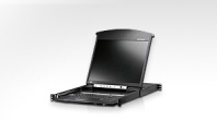 ATEN 19" 1-Local/Remote Share Access 8-Port Multi-Interface Cat 5 Dual Rail LCD KVM over IP switch