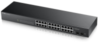 Smart L2 коммутатор Zyxel GS1900-24, rack 19", 24xGE, 2xSFP, бесшумный