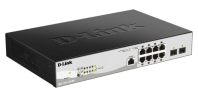 D-Link Управляемый L2 PoE-коммутатор, 8x1000Base-T PoE, 2x1000Base-X SFP, PoE-бюджет 78 Вт, защита от статического электричества до 6 кВ, CLI, консольный порт RJ-45, поддержка Dying Gasp