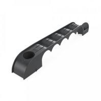 Держатель труб для прямого монтажа односторонний на 5 мест в гофроящике чёрный d20 (200шт/кор)