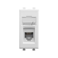 Телефонная розетка RJ-12 модульная, Avanti, белое облако, 1 модуль