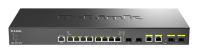 PROJ Настраиваемый L2+ коммутатор, 8x10GBase-T, 2x10GBase-X SFP+, 2xCombo 10GBase-T/SFP+, CLI, консольный порт RJ-45