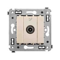 Розетка TV проходная в стену, Avanti, ванильная дымка