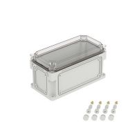 Корпус RAM box без МП 300х150х160 мм, с фланцами, прозрачная крышка высотой 35 мм, IP66/IP67