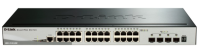 D-Link PROJ Настраиваемый L2+ стекируемый коммутатор, 24x1000Base-T, 4x10GBase-X SFP+, CLI, консольный порт RJ-45