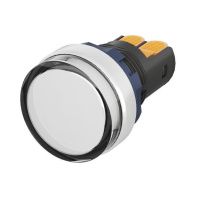 Сигнальный индикатор со встроенным диодом 9-24В, белый, алюминий, зажим Plug-In