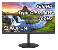 27'' AOPEN 27SH2Ebmihux IPS, 1920x1080, 1 / 4ms, 250cd, 100Hz, 1xHDMI(1.4) + 1xType-C(65W) + Audio out, Speakers 1Wx2, FreeSync, H.Adj. 80   (by ACER)