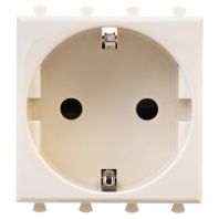Розетка модульная, 2P+E, с з/ш, Avanti, ванильная дымка, 2 модуля
