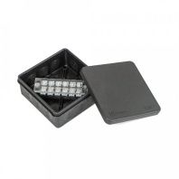 Коробка распределительная для прямого монтажа двухкомпонентная (HF) в комплекте с 6-кл. зажимами, сечение до 2,5 мм², 100х100х40 чёрная