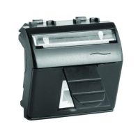 Компьютерная розетка RJ45 кат.5e, Brava, черная, 2мод