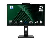 MSI PRO MP272PMG 27" 16:9 FHD(1920x1080) IPS Flat,Webcam,4ms(GTG),1500:1,100M:1,300nit,1xHDMI,1xDP,1xVGA,2xUSB-A,1xUSB-B,Speaker,Tilt,Swivel,Height,Pivot,VESA,120Hz,Black,1y war-ty