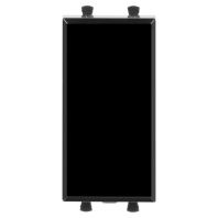 Выключатель модульный, Avanti, черный квадрат, 1 модуль