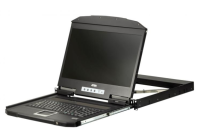 18.5" Ultra Short Depth Single Rail WideScreen LCD Console (USB,VGA, 1366x768)
