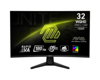 MSI MAG 32CQ6F 31,5" 16:9 WQHD(2560x1440) Rapid VA Curve 1500R, 3500:1, 0,5ms(GTG), 100M:1,400nits,2xHDMI,DP,Tilt,IntPower,VESA,180Hz,Black,1y w-ty