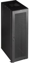 Шкаф 19" Business, 27U 600x800, черный, передняя дверь стекло, задняя дверь распашная металл