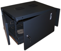 Шкаф настенный Next, 6U 550x600, металлическая дверь, черный