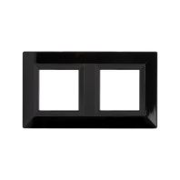 Рамка из металла 2 поста (4 мод.), Avanti, черная