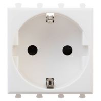 Розетка модульная, 2P+E, с з/ш, Avanti, белое облако, 2 модуля