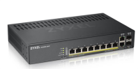 Smart L2 коммутатор PoE+ Zyxel NebulaFlex GS1920-8HPv2, 8xGE PoE+, 2xCombo (SFP/RJ-45), бесшумный (без вентилятора), бюджет PoE 130 Вт
