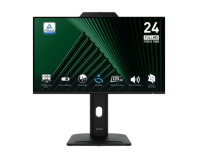 MSI PRO MP242PMG 23.8" 16:9 FHD(1920x1080) IPS Flat,Webcam,1ms(MPRT),1500:1,100M:1,300nit,1xHDMI,1xDP,1xVGA,2xUSB-A,1xUSB-B,Speaker,Tilt,Swivel,Height,Pivot,VESA,120Hz,Black,1y war-ty
