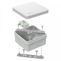 Коробка огнестойкая разветвительная для о/п двухкомпонентная 60-0210-FR6.0-4-2-Р Е15-Е60 RAL7035 80х80х40