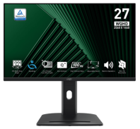 MSI PRO MP275QPG 27" 16:9 WQHD(2560x1440) IPS Flat,1ms(MPRT),1300:1,100M:1,300nit,178/178,2xHDMI 2.0,DP 1.2,Speaker,Tilt,Swivel,Height,Pivot,VESA,100Hz,Black,1y war-ty