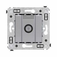 Розетка TV оконечная в стену, Avanti, закаленная сталь