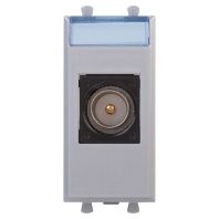 Розетка TV одиночная модульная, Avanti, закаленная сталь, 1 модуль