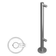 Стойка ограждения односторонняя под стекло высотой 800 мм