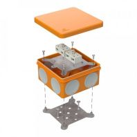 Коробка огнестойкая разветвительная для о/п двухкомпонентная 60-0300-FR6.0-4-4-Р Е15-Е60 RAL2003 100х100х50 (14 шт/кор)