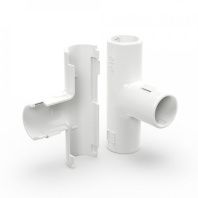 Тройник разборный белый d16 мм (70шт/700шт уп/кор)