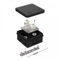 Коробка огнестойкая для о/п 40-0210-FR1.5-4-П Е15-Е120 с термопредохранителем RAL9005 80х80х40