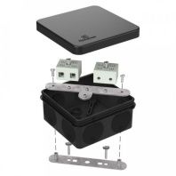 Коробка огнестойкая для о/п двухкомпонентная 60-0210-FR10.0-4 Е15-Е120 RAL9005 80х80х40 (44 шт/кор)