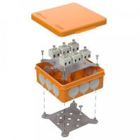 Коробка огнестойкая для о/п двухкомпонентная 60-0303-FR2.5-12 Е15-Е120 RAL2003 100х100х40 (16 шт/кор)