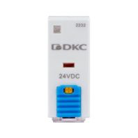 Реле миниатюрное промышленное, 2CO, ком. ток 8А, AgSnO2, напряжение 24V DC, опция: тест-кнопка+светодиод+защитный диод