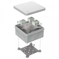 Коробка огнестойкая для о/п двухкомпонентная 60-0300-FR10.0-6 Е15-Е120 RAL7035 100х100х50 (14 шт/кор)