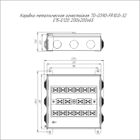 Коробка металлическая огнестойкая 70-0390-FR10.0-32 E15-E120 RAL2004 200x200x65 (4 шт/кор)