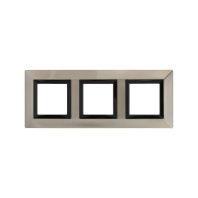 Рамка из металла 3 поста (6 мод.), Avanti, никелированная