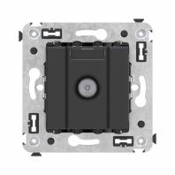 Розетка TV оконечная в стену, Avanti, черный матовый