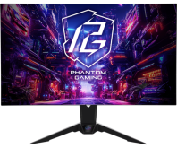 ASROCK 32" PGO32UFS OLED  3840x2160 (1920x1080 DM) 0,03 ms GTG 275 cd 165Hz HDR 400 VESA HAS Tilt HDMI*2 DP*2 HAS Swivel Pivot Type C USB*3 MM black