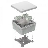 Коробка огнестойкая разветвительная для о/п двухкомпонентная 60-0300-FR6.0-4-6-Р Е15-Е60 RAL7035 100х100х50 (14 шт/кор)