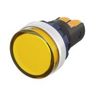 Сигнальный индикатор со встроенным диодом 9-24В, желтый, алюминий, зажим Plug-In